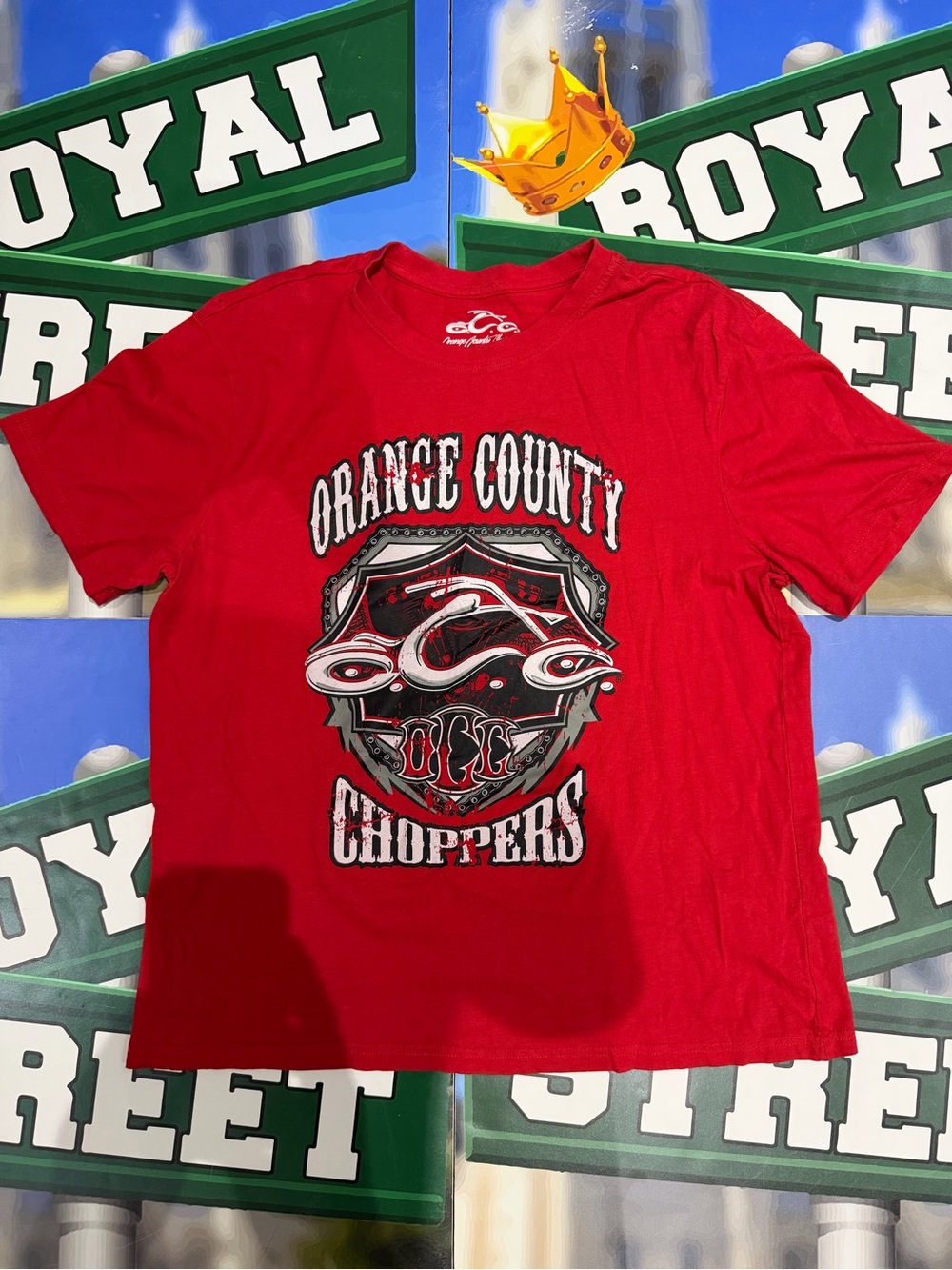 Men's Red Orange County Choppers Graphic Short-Sleeve Tee